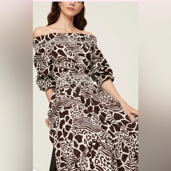 Adam Lippes x RTR Smocked Off the Shoulder Dress Size 8 - Picture 3 of 10